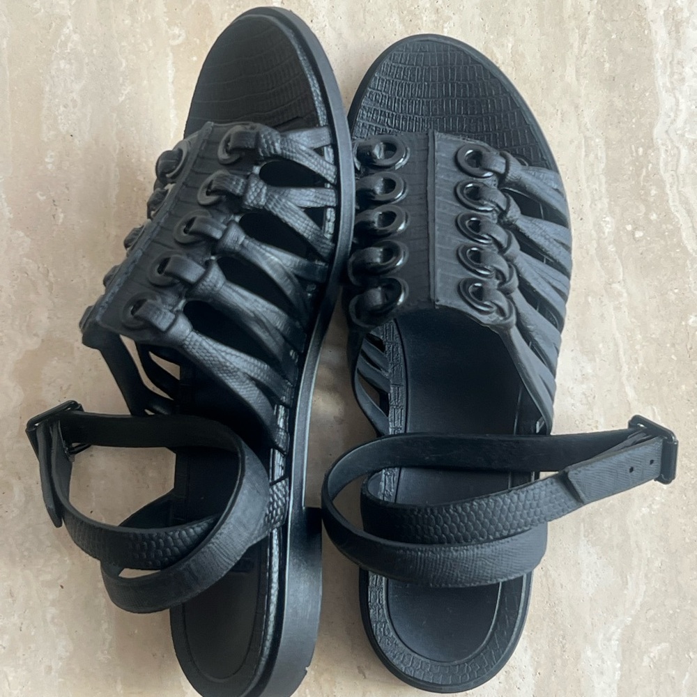 Black Givenchy Strappy Gladiator Sandals